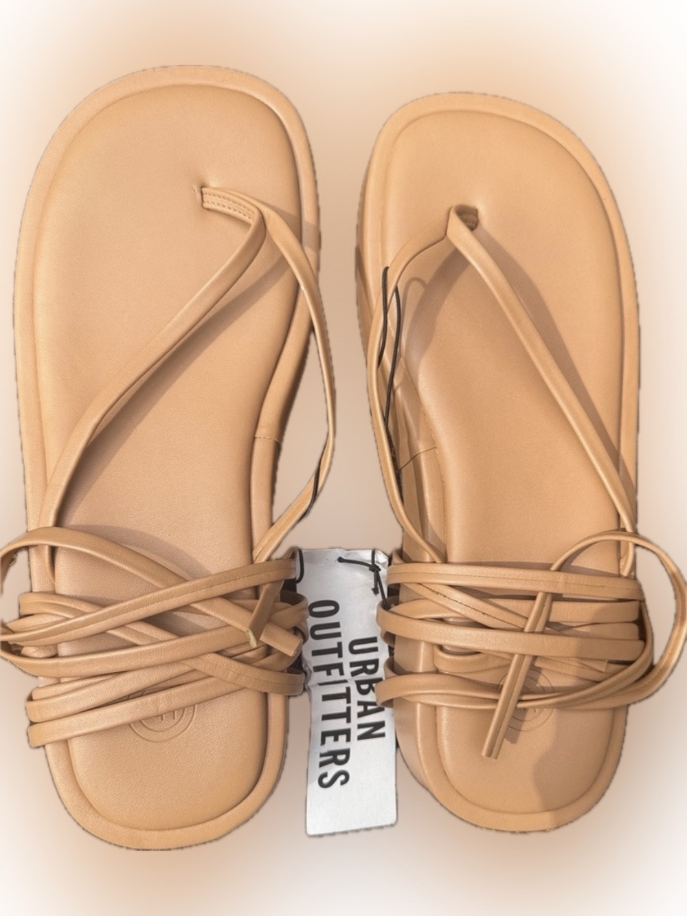 Urban Outfitters Beige Wrap-Strap Sandals, Size 8, NWT